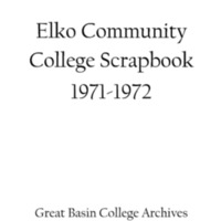 1971-1972 Elko Community College Scrapbook