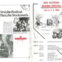 1992 Elko National Basque Festival Program