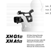 Canon X1 Series HD Video Camera Manual