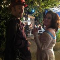 Bard in the Yard II: Derek Burwell as Puck and Meghan Campbell as Cobweb.