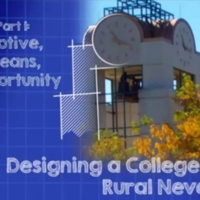 Title card from "Designing a College for Rural Nevada, part 1: Motive, Means, Opportunity"