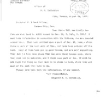 Letter from E. C. McClellan to U. S. Claims Office, 24 August 1907