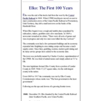 Elko: The First 100 Years