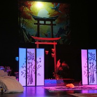 A Thousand Cranes performance stage set.