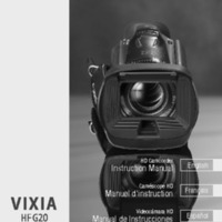 Canon Vixia HF G20 Camera Manual