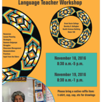 Shoshone Communities Language Teacher Workshop - 2016  (flyer)